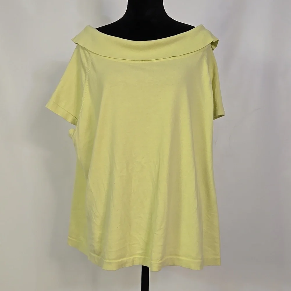 Lime Off the Shoulder Sweater